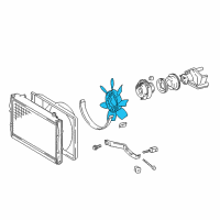 OEM Toyota T100 Fan Blade Diagram - 16361-62010