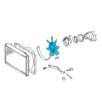OEM 1997 Toyota T100 Fan Blade Diagram - 16361-62010