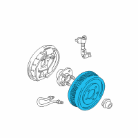 OEM 2000 Ford Taurus Hub & Drum Diagram - YF1Z-1V126-BA