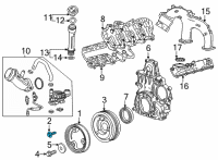 OEM 2022 Chevrolet Silverado 3500 HD Crankshaft Pulley Bolt Diagram - 11589168