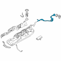 OEM 2014 Nissan Quest Tube Assy-Filler Diagram - 17221-1JA0C