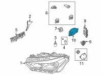 OEM BMW X5 Led Mod.Turn Sigal/Daytime Runing Diagram - 63-11-9-477-990