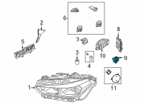 OEM 2021 BMW X6 Led Module For Daytime Driving Diagram - 63-11-9-477-985