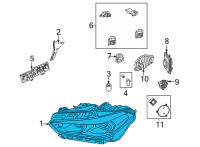 OEM BMW X5 Headlight, Laser Light, Right Diagram - 63-11-7-933-344