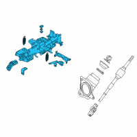 OEM 2010 Nissan GT-R Column Assy-Steering, Upper Diagram - 48810-JF11A