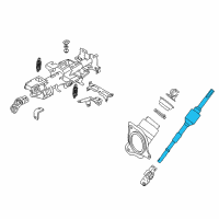 OEM 2010 Nissan GT-R Shaft Assy-Steering Column, Lower Diagram - 48822-JF10A