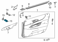 OEM Toyota Mirai Window Switch Diagram - 84040-12240