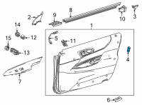 OEM 2021 Toyota Mirai Interior Lamp Diagram - 81080-62040