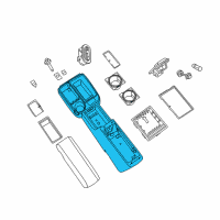 OEM Ram Console-Floor Diagram - 1CY801D5AB