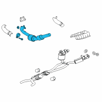 OEM 2014 Chevrolet Camaro 3Way Catalytic Convertor Assembly (W/ Exhaust Front Pip Diagram - 22980285