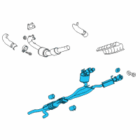 OEM 2013 Chevrolet Camaro Muffler & Pipe Diagram - 23259293