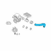 OEM 2008 BMW Alpina B7 Filtered Air Pipe Diagram - 13-71-7-966-238