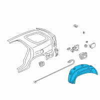 OEM 2003 Acura MDX Cover, Right Rear Fender Diagram - 74551-S3V-A01