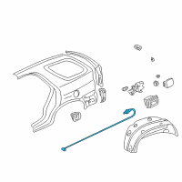 OEM 2001 Acura MDX Cable, Fuel Lid Opener Diagram - 74411-S3V-A00