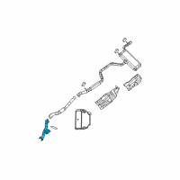 OEM 2008 Chrysler Sebring Exhaust Manifold Crossunder Diagram - 5085329AD