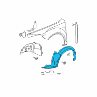 OEM 2010 Chevrolet Malibu Fender Liner Diagram - 20830626