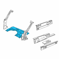 OEM 1994 Dodge B250 Floor Pan Diagram - 55345436