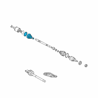 OEM Hyundai Boot Kit-Front Axle Differential Side RH Diagram - 49542-D3060