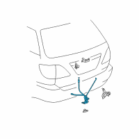 OEM 1999 Lexus RX300 Back Door Lock Assembly Diagram - 69350-48010