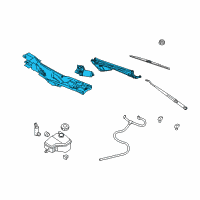OEM 2009 Lincoln Town Car Wiper Linkage Diagram - 8W1Z-17566-B