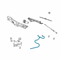 OEM Lincoln Town Car Washer Hose Diagram - F8VZ-17A605-AA