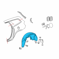 OEM Chevrolet Traverse Wheelhouse Liner Diagram - 20934766