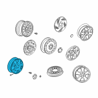 OEM Saturn LS1 Wheel Rim Assembly, 15X6 Diagram - 90539541