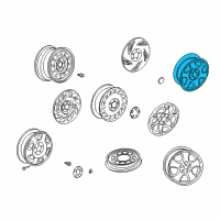 OEM 2003 Saturn L200 Wheel Rim Assembly, 16X6.5 Diagram - 9594038