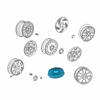OEM Saturn LW2 Wheel Rim Assembly, 16X4 Compact Spare Diagram - 9595201