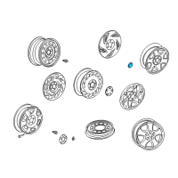 OEM Saturn L300 Hub Cap Diagram - 9595571