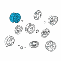 OEM 2004 Saturn L300 Wheel, Steel Diagram - 90575885