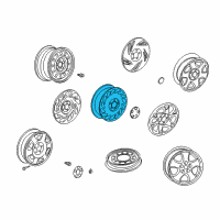 OEM Saturn LS2 Wheel Rim Assembly, 15X6 Diagram - 90576046