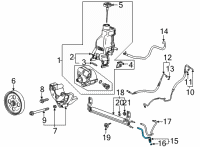 OEM Chevrolet Silverado 3500 HD Power Steering Cooler Tube Diagram - 84150121