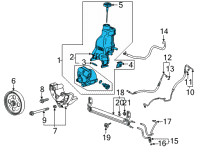 OEM 2021 Chevrolet Silverado 3500 HD Power Steering Pump Diagram - 84983791