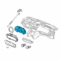 OEM Honda Accord Meter Assembly, Speed & Tacho & Fuel & Temperature Diagram - 78120-SDR-A01