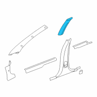 OEM 2002 Chrysler Sebring Cover-B Pillar Trim Panel Diagram - RC16XT5AG