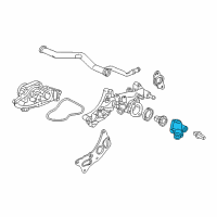 OEM Honda Odyssey Cover, Thermostat Diagram - 19311-P8A-A00