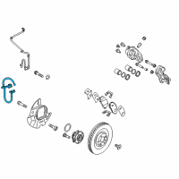 OEM 2015 Hyundai Santa Fe Sport Hose-Brake Front, LH Diagram - 58731-2W000