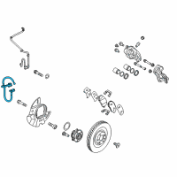 OEM Hyundai Santa Fe Hose-Brake Front, LH Diagram - 58731-2W000