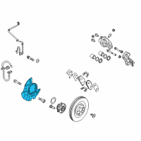 OEM 2015 Kia Sorento Front Brake Disc Dust Cover Right Diagram - 517562W000