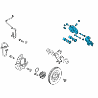 OEM Kia Sorento Front Brake Caliper Kit, Right Diagram - 581904ZA00
