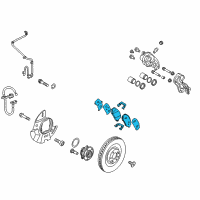 OEM Hyundai Santa Fe Sport Front Disc Brake Pad Kit Diagram - 58101-4ZA70