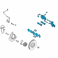 OEM Kia Sorento Front Brake Assembly, Left Diagram - 581104Z000