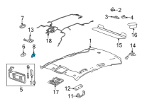 OEM Chevrolet Blazer Sunvisor Support Diagram - 84174704