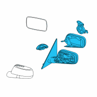 OEM BMW 750Li Outside Mirror With Glass Heated Right Diagram - 51-16-7-190-212