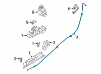 OEM BMW M4 BOWDEN CABLE, EMERGENCY UNLO Diagram - 51-24-8-492-534