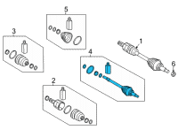 OEM 2022 Hyundai Ioniq 5 JOINT & SHAFT KIT-WHEEL SIDE Diagram - 495A1-GI000