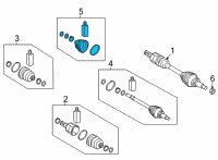 OEM 2022 Hyundai Ioniq 5 BOOT KIT-WHEEL SIDE Diagram - 495A4-GI000