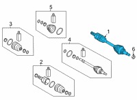 OEM Hyundai Ioniq 5 SHAFT ASSY-DRIVE Diagram - 49500-GI000