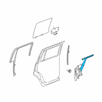 OEM 2004 Dodge Durango Drivers Rear Power Window Lift Regulator Replacement Diagram - 55362208AC